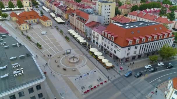 Óváros Rynek Kosciuszki Tér Bialystok Aerial View Lengyelország Kiváló Minőségű — Stock videók