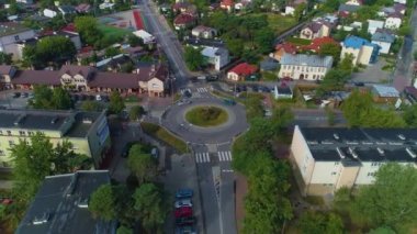 Rondo Karczewska Otwock Hava Görüntüsü Polonya. Yüksek kalite 4k görüntü