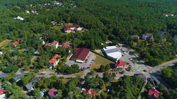 Gyönyörű Panoráma Erdő Otwock Krajobraz Aerial View Lengyelország Kiváló Minőségű — Stock videók