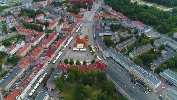 老城Rynek Kosciuszki广场Bialystok Aerial View Poland 高质量的4K镜头 — 图库视频影像