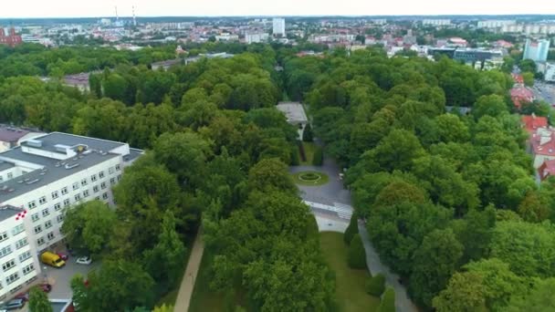 公園植物Bialystokセントラムエアリアルビューポーランド 高品質4K映像 — ストック動画