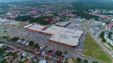 Mall Galerisi Ostroleka Galerisi Bursztynowa Havacılık Görünümü Polonya. Yüksek kalite 4k görüntü