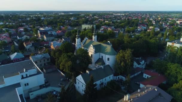 Römisch Katholische Kirche Nmp Biala Podlaska Kosciol Luftaufnahme Polen Hochwertiges — Stockvideo