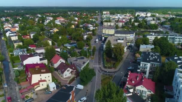 Beautiful Panorama Otwock Shops Patelnia Aerial View Poland Imagens Alta — Vídeo de Stock