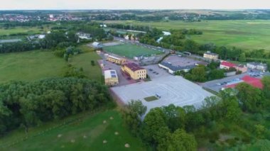 Güzel manzara Lomza Krajobraz Hava Manzarası Polonya. Yüksek kalite 4k görüntü