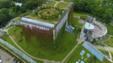 Güzel Opera Filarmoni Filarmoni Filarmonisi Hava Görüntüsü Polonya. Yüksek kalite 4k görüntü