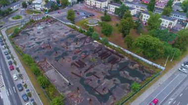 Independence Square İnşaat: Otwock Plac Niepodleglosci Hava Görünümü Polonya. Yüksek kalite 4k görüntü