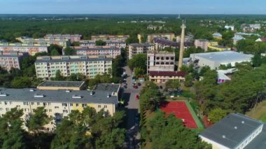 Eski Kazan Evi Otwock Stara Kotlownia Hava Görünümü Polonya. Yüksek kalite 4k görüntü