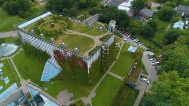 Güzel Opera Filarmoni Filarmoni Filarmonisi Hava Görüntüsü Polonya. Yüksek kalite 4k görüntü