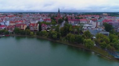 Güzel Panorama Geyiği Mgla Krajobraz Hava Görüntüsü Polonya. Yüksek kalite 4k görüntü