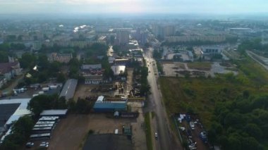 Güzel Panorama Suwalki Krajobraz Hava Görüntüsü Polonya. Yüksek kalite 4k görüntü