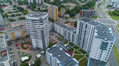 Skyscapers Wersal Podlaski Bialystok Wiezowiec Hava Görüntüleme Polonya. Yüksek kalite 4k görüntü