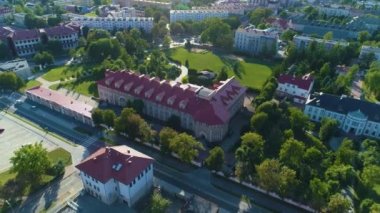 Manzara Diocesan Müzesi Lomza Muzeum Diecezjalne Hava Görünümü Polonya. Yüksek kalite 4k görüntü