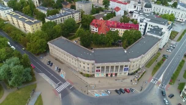 University Bialystok Uniwersytet Filologiczny Aerial View Poland High Quality Footage — Stock Video