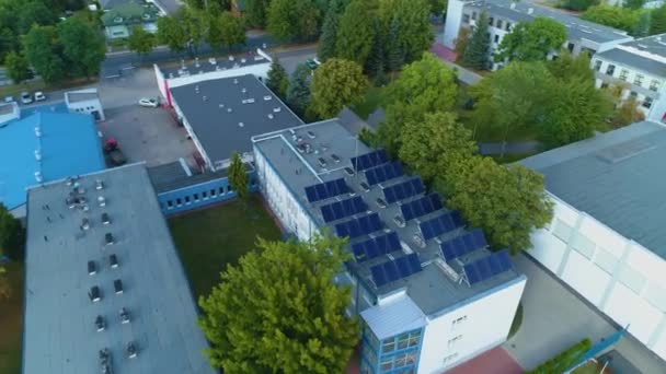 Πανεπιστήμιο Φυσικής Αγωγής Biala Podlaska Awf Aerial View Poland Υψηλής — Αρχείο Βίντεο
