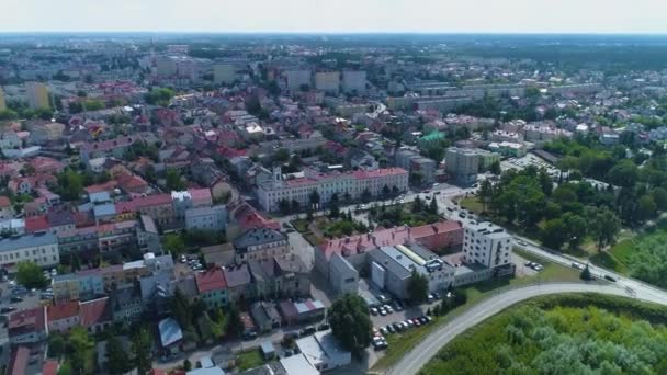 Beautiful Panorama Ostroleka Krajobraz Aerial View Poland High Quality Footage — Stock Video