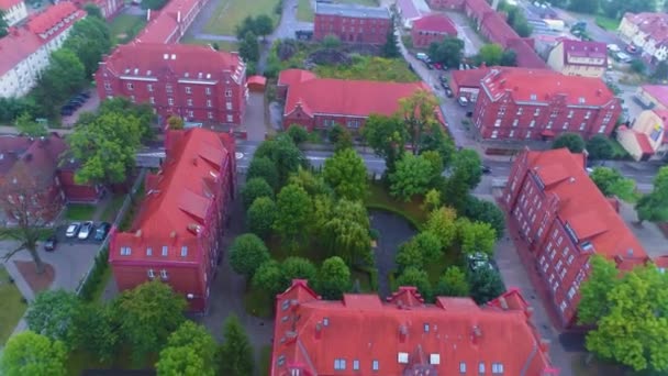 University Warmia Mazury Elk Uniwersytet Aerial View Lengyelország Kiváló Minőségű — Stock videók