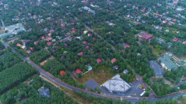 Güzel Panorama Otwock Krajobraz Hava Görüntüsü Polonya. Yüksek kalite 4k görüntü