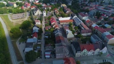 Güzel Panorama Ostroleka Krajobraz Hava Manzarası Polonya. Yüksek kalite 4k görüntü