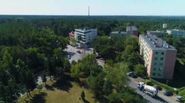 Rondo Polskiego Panstwa Otwock Hava Görüntüsü Polonya. Yüksek kalite 4k görüntü