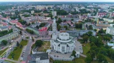 Küçük Bazilika Bialystok Bazylika Mniejsza Rocha Havacılık Polonya. Yüksek kalite 4k görüntü