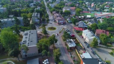 Rondo Karczewska Otwock Hava Görüntüsü Polonya. Yüksek kalite 4k görüntü