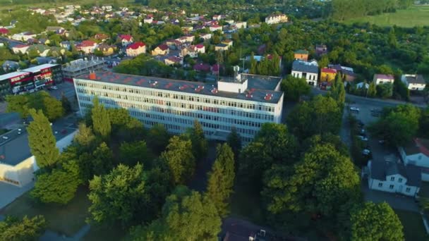 County Office Biala Podlaska Starowstwo Aerial View Polen Hoge Kwaliteit — Stockvideo
