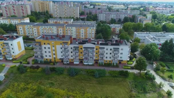 Apartmanlar Park Jana Pawla Lomza Domy Havacılık Polonya Yüksek Kalite — Stok video