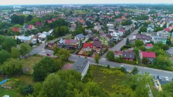 Bela Panorama Ostroleka Krajobraz Vista Aérea Polônia Imagens Alta Qualidade — Vídeo de Stock