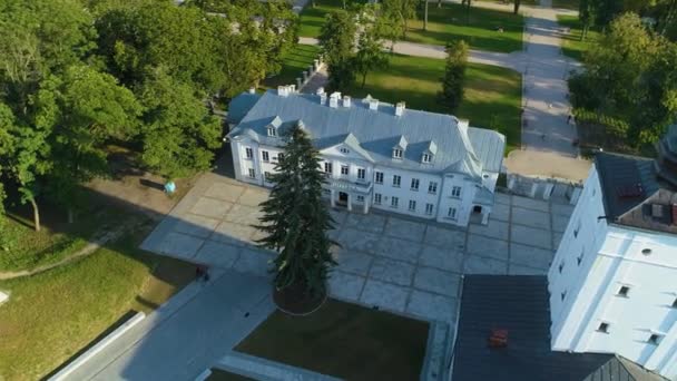 Paleis Complex Biala Podlaska Zespol Palacowy Radziwillow Aerial View Polen — Stockvideo