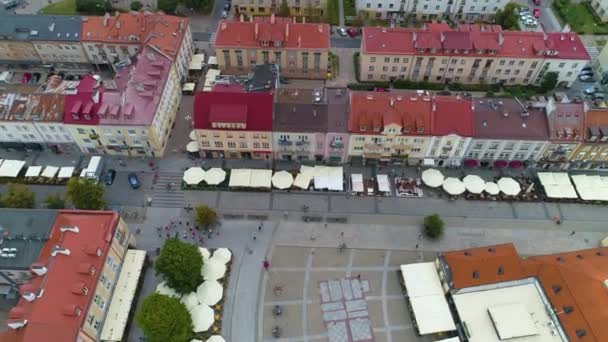 Παλιά Πόλη Rynek Συμβούλιο Kosciuszki Πλατεία Bialystok Ratusz Aerial View — Αρχείο Βίντεο
