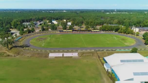 Sports Club Stadium Start Otwock Stadion Vista Aerea Polonia Filmati — Video Stock