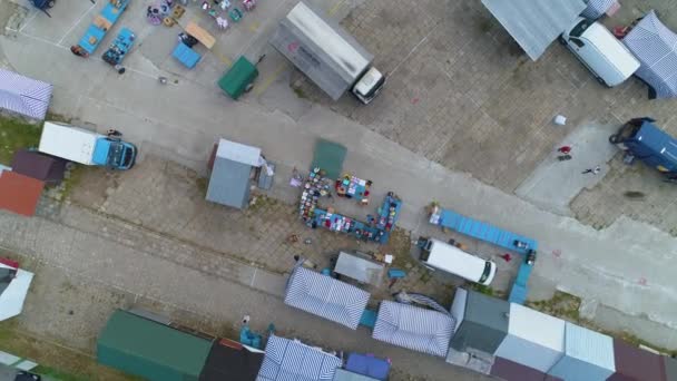 Tržní Náměstí Ostroleka Rynek Miejski Aerial View Polsko Vysoce Kvalitní — Stock video