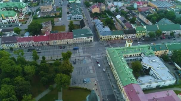 Intersection Tanács Suwalki Urzad Miasta Aerial View Lengyelország Kiváló Minőségű — Stock videók