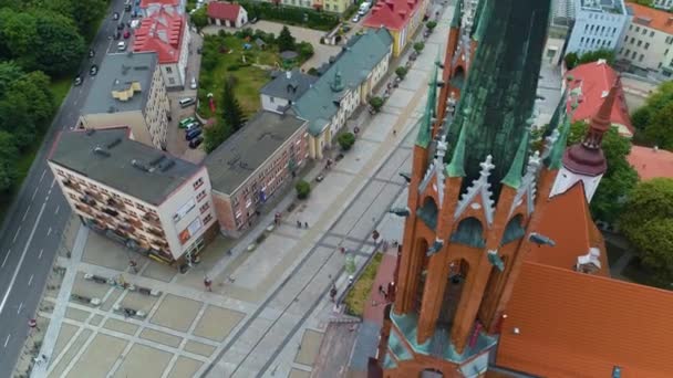 Basílica Menor Bialystok Bazylika Nmp Vista Aérea Polônia Imagens Alta — Vídeo de Stock