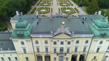 Palac Branickich Garden Parkı Bialystok Park Ogrod Hava Manzaralı Polonya. Yüksek kalite 4k görüntü