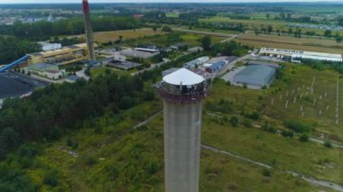 Panoram Kulesi Lomza Wieza Krajobraz Hava Görüntüsü Polonya. Yüksek kalite 4k görüntü