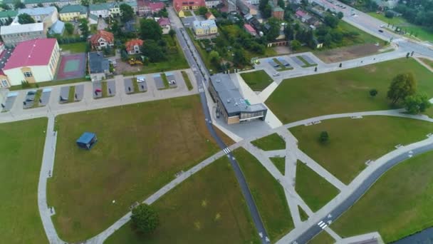 Art Gallery Museum Suwalki Muzeum Stara Laznia Aerial View Poland — Stock Video