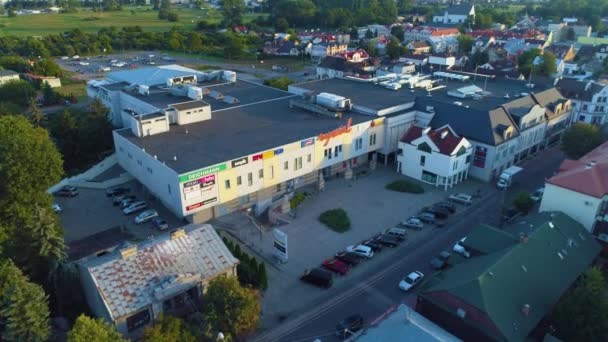 Rywal Shopping Center Biala Podlaska Galeria Aerial View Poland High — Stock Video