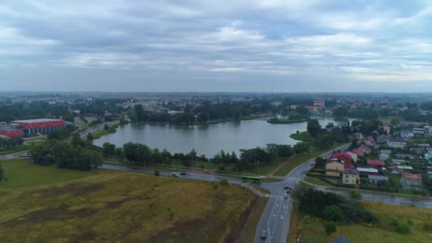 Arcadia Lagoon Suwalki Zalew Arkadya Hava Görüntüsü Polonya Yüksek Kalite — Stok video