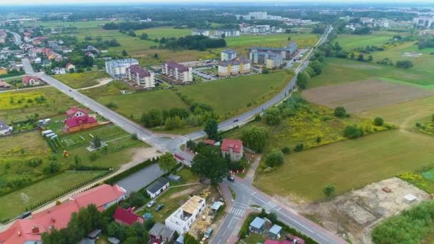 Güzel Panorama Ostroleka Krajobraz Hava Manzarası Polonya Yüksek Kalite Görüntü — Stok video