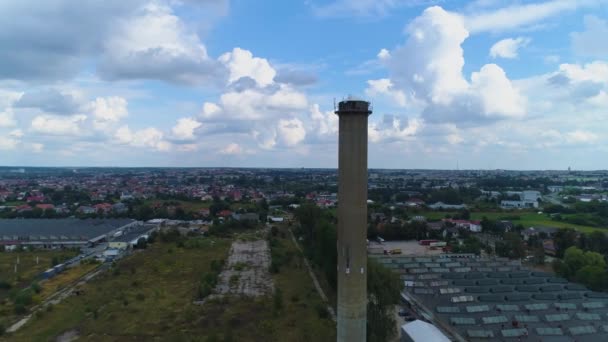 Wieża Panoramiczna Łomża Wieża Krajobraz Widok Lotu Ptaka Polska Wysokiej — Wideo stockowe