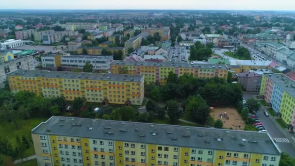 Детские Площадки Suwalki Boisko Bloki Aerial View Poland Высококачественные Кадры — стоковое видео