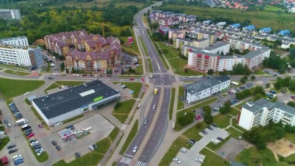 美丽的公寓Bialystok Wysoki Stoczek Aerial View Poland 高质量的4K镜头 — 图库视频影像