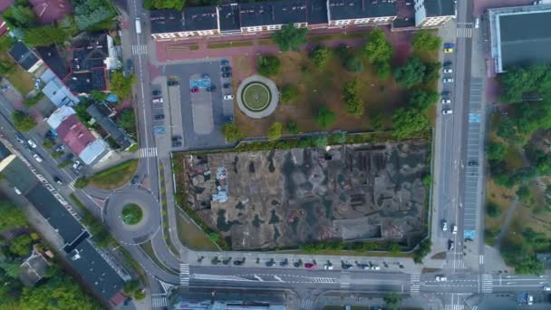 Piazza Indipendenza Centro Otwock Plac Niepodleglosci Vista Aerea Polonia Filmati — Video Stock