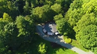 Güzel Central Park Majkowskiego Wejherowo Hava Manzarası Polonya. Yüksek kalite 4k görüntü