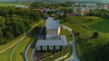Güzel Filarmoni Orkestrası Gorzow Wielkopolski Filarmoni Hava Görüntüsü Polonya. Yüksek kalite 4k görüntü
