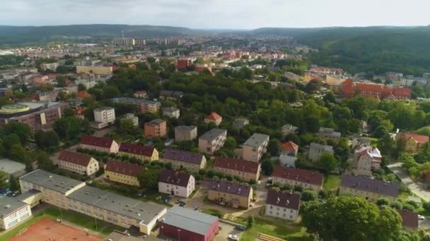 Panorama Estate Street Bukowa Wejherowo Domy Osiedle Aerial View Poland — Stock video