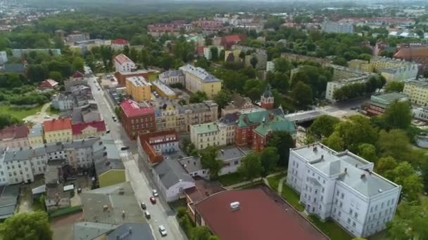 폴란드 육군사관학교 Slupsk Liceum Aerial View Poland 고품질 — 비디오