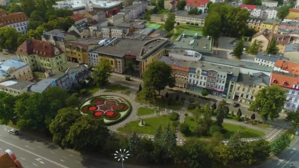Πλατεία Νίκης Slupsk Plac Zwyciestwa Aerial View Poland Υψηλής Ποιότητας — Αρχείο Βίντεο